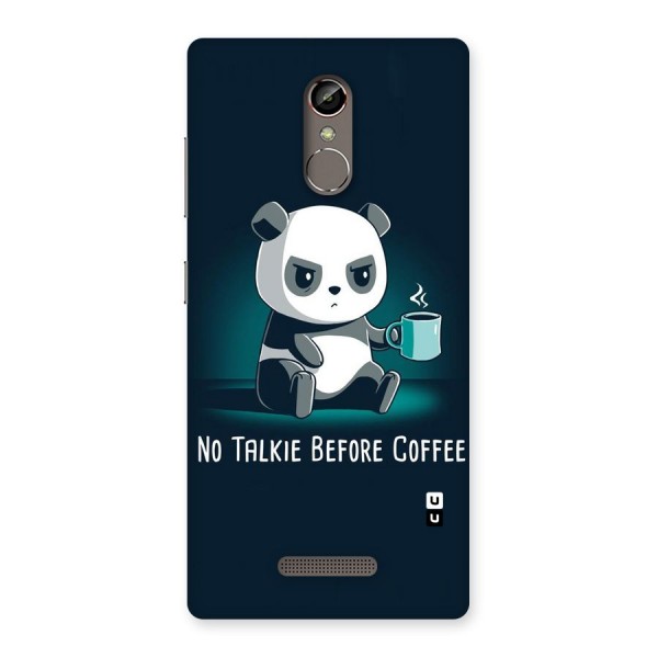 No Talkie Before Coffee Back Case for Gionee S6s