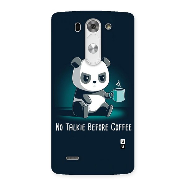 No Talkie Before Coffee Back Case for LG G3 Beat