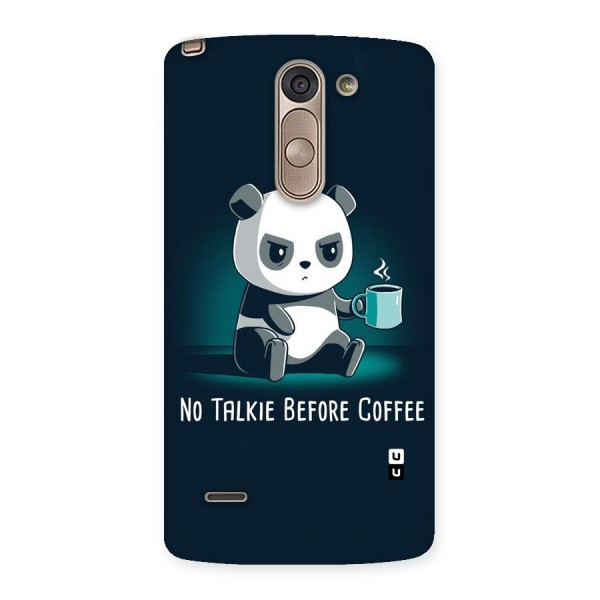 No Talkie Before Coffee Back Case for LG G3 Stylus