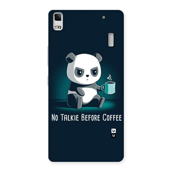 No Talkie Before Coffee Back Case for Lenovo A7000