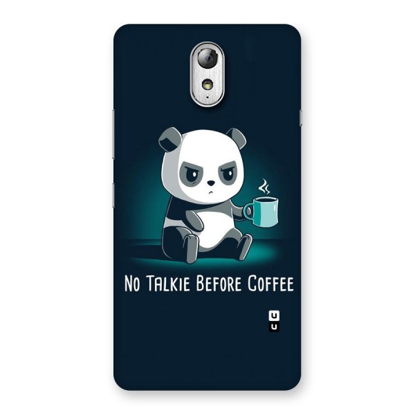 No Talkie Before Coffee Back Case for Lenovo Vibe P1M