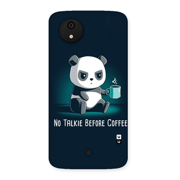 No Talkie Before Coffee Back Case for Micromax Canvas A1