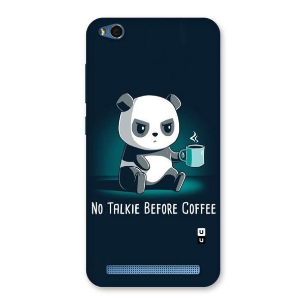 No Talkie Before Coffee Back Case for Redmi 5A
