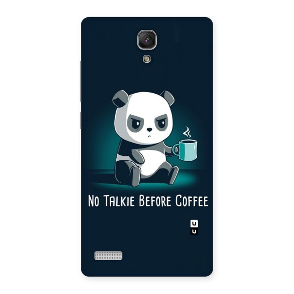 No Talkie Before Coffee Back Case for Redmi Note