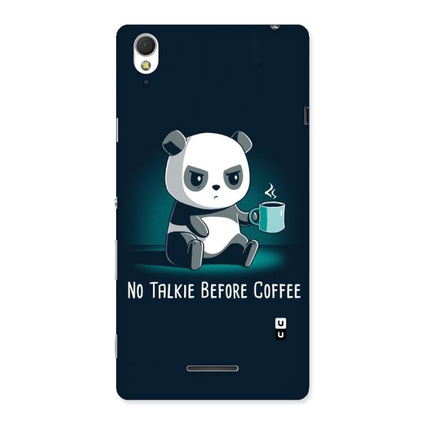 No Talkie Before Coffee Back Case for Sony Xperia T3