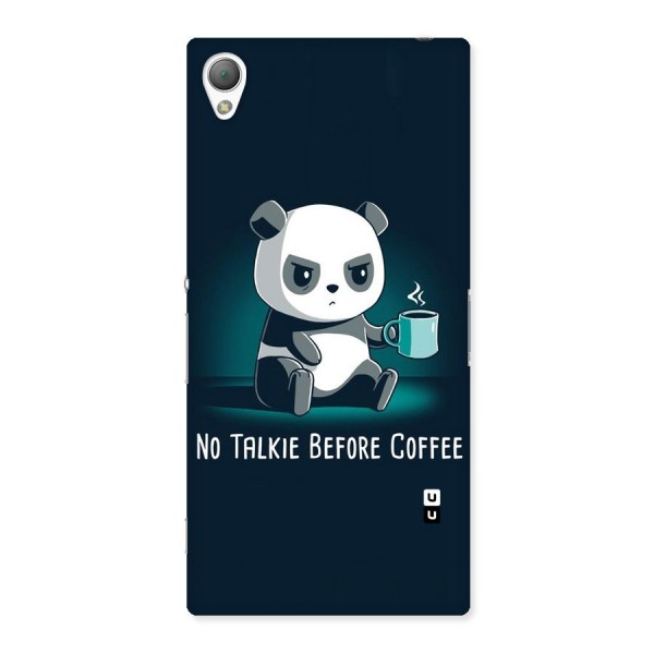 No Talkie Before Coffee Back Case for Sony Xperia Z3