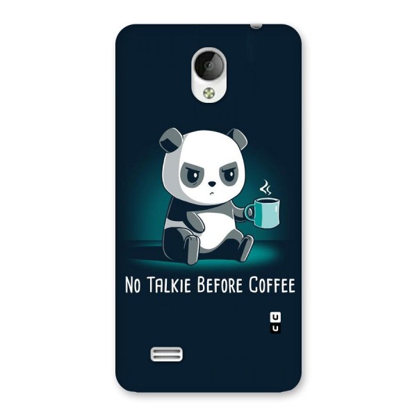 No Talkie Before Coffee Back Case for Vivo Y21