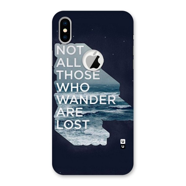 Not Lost Back Case for iPhone X Logo Cut