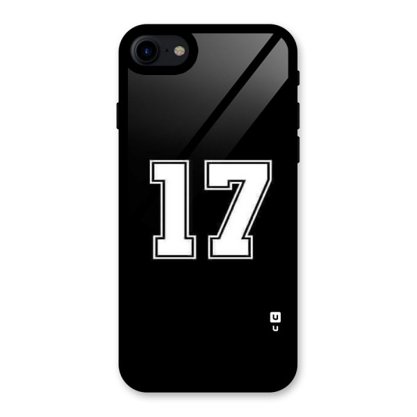 Number 17 Glass Back Case for iPhone 8