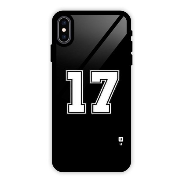 Number 17 Glass Back Case for iPhone XS Max