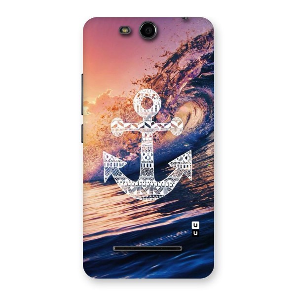 Ocean Anchor Wave Back Case for Micromax Canvas Juice 3 Q392