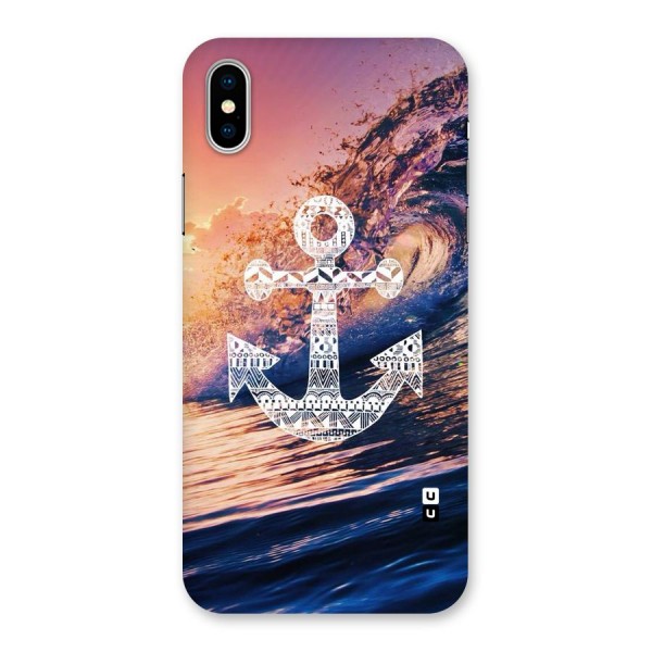 Ocean Anchor Wave Back Case for iPhone X