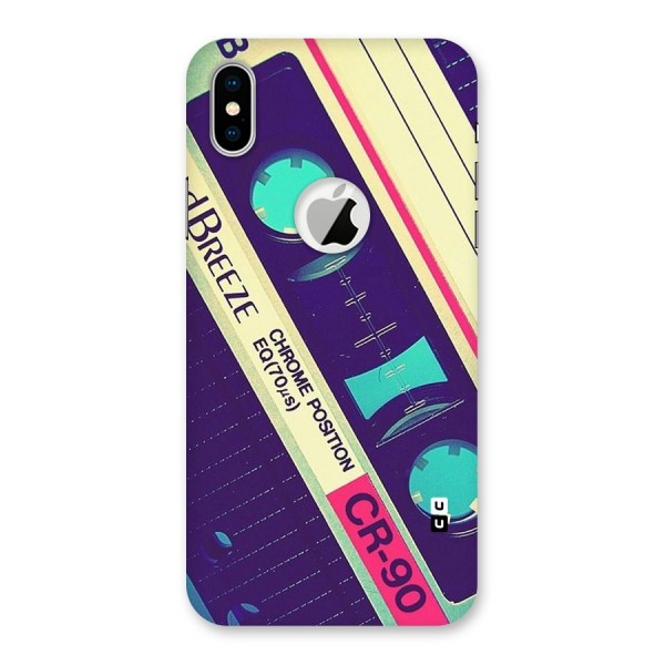 Old Casette Shade Back Case for iPhone X Logo Cut