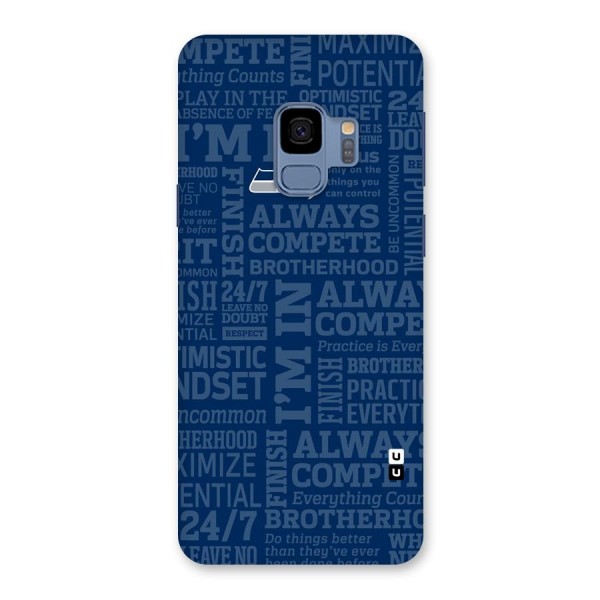 Optimistic Blue Back Case for Galaxy S9