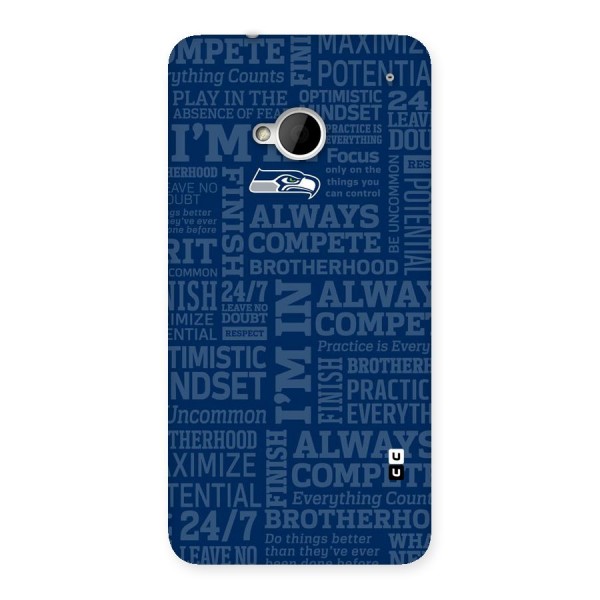 Optimistic Blue Back Case for HTC One M7