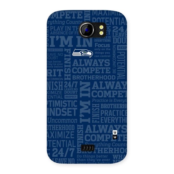 Optimistic Blue Back Case for Micromax Canvas 2 A110