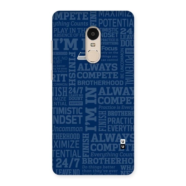 Optimistic Blue Back Case for Xiaomi Redmi Note 4