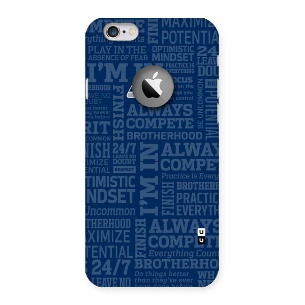 Optimistic Blue Back Case for iPhone 6 Logo Cut
