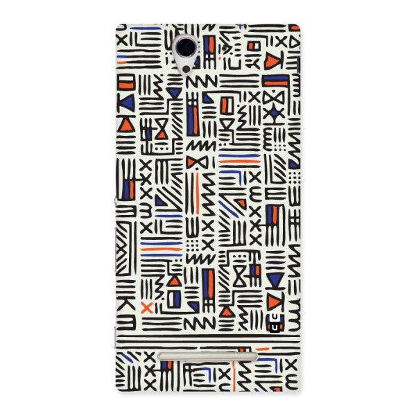 Orange Blue Number Back Case for Sony Xperia C3