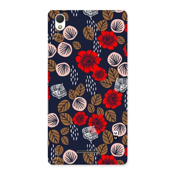 Orange Flora Back Case for Sony Xperia T3