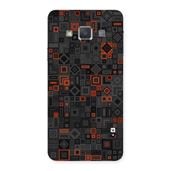Orange Shapes Abstract Back Case for Galaxy A3