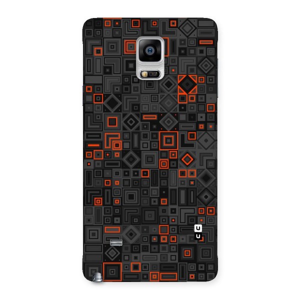 Orange Shapes Abstract Back Case for Galaxy Note 4