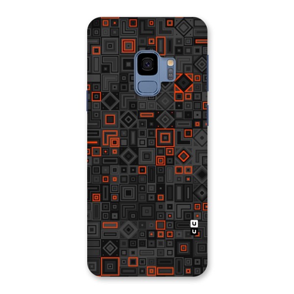 Orange Shapes Abstract Back Case for Galaxy S9