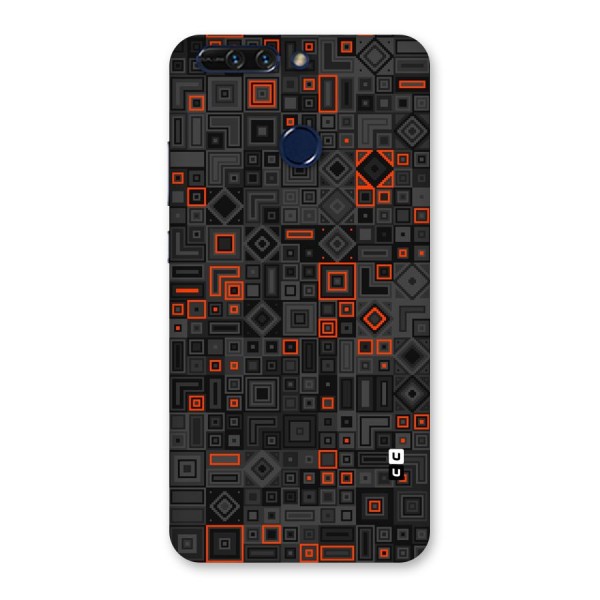 Orange Shapes Abstract Back Case for Honor 8 Pro