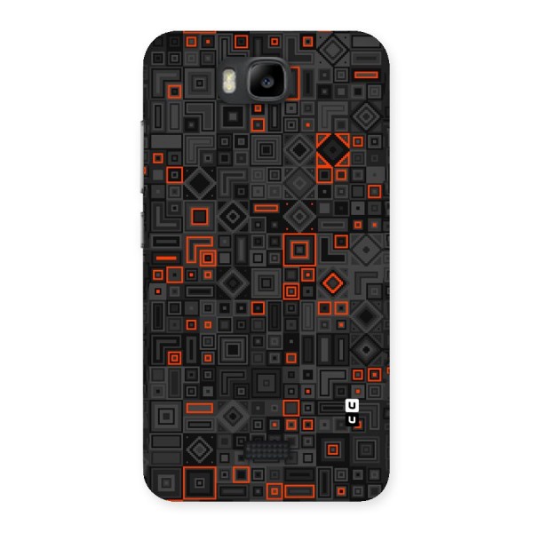 Orange Shapes Abstract Back Case for Honor Bee