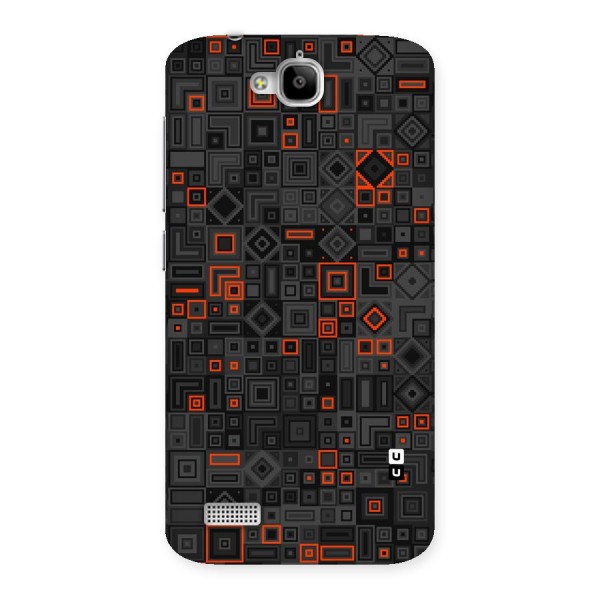 Orange Shapes Abstract Back Case for Honor Holly