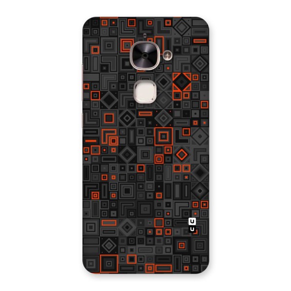 Orange Shapes Abstract Back Case for Le 2
