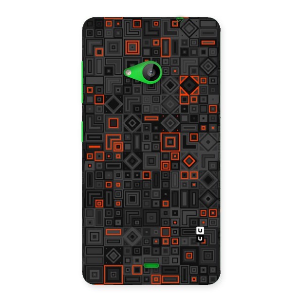 Orange Shapes Abstract Back Case for Lumia 535