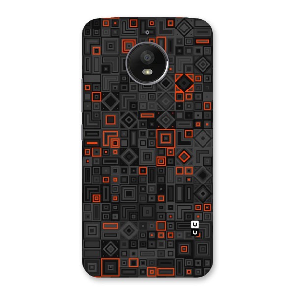 Orange Shapes Abstract Back Case for Moto E4 Plus