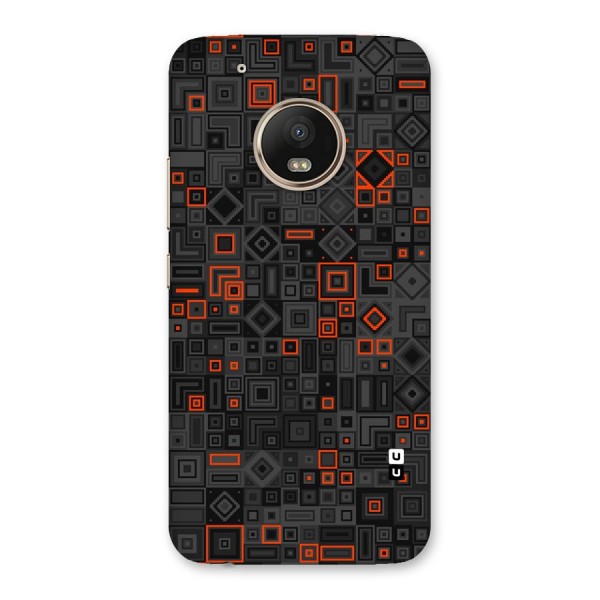 Orange Shapes Abstract Back Case for Moto G5 Plus