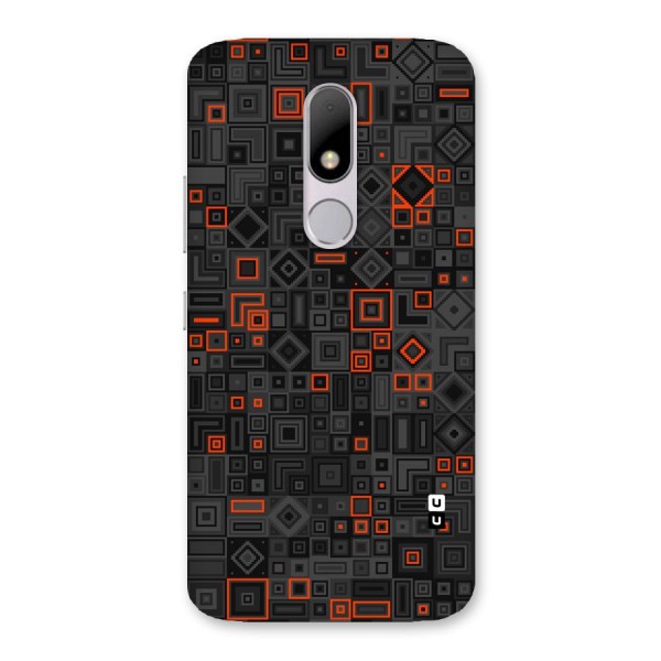 Orange Shapes Abstract Back Case for Moto M