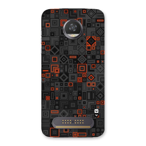 Orange Shapes Abstract Back Case for Moto Z2 Play