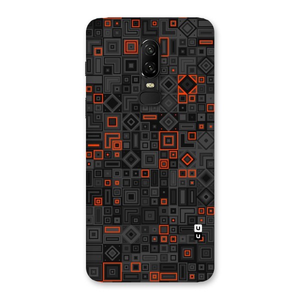 Orange Shapes Abstract Back Case for OnePlus 6