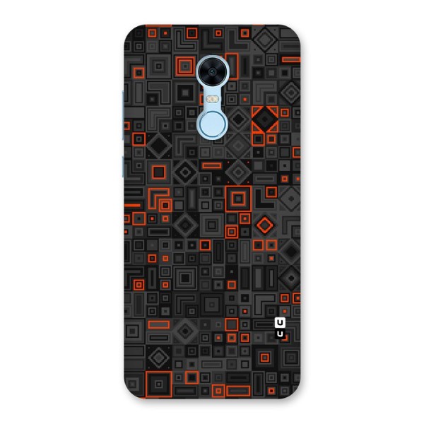 Orange Shapes Abstract Back Case for Redmi Note 5