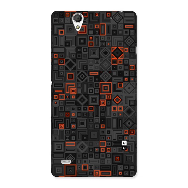 Orange Shapes Abstract Back Case for Sony Xperia C4