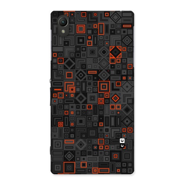 Orange Shapes Abstract Back Case for Sony Xperia Z1