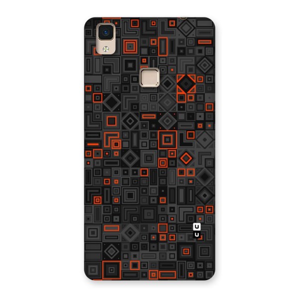 Orange Shapes Abstract Back Case for V3 Max