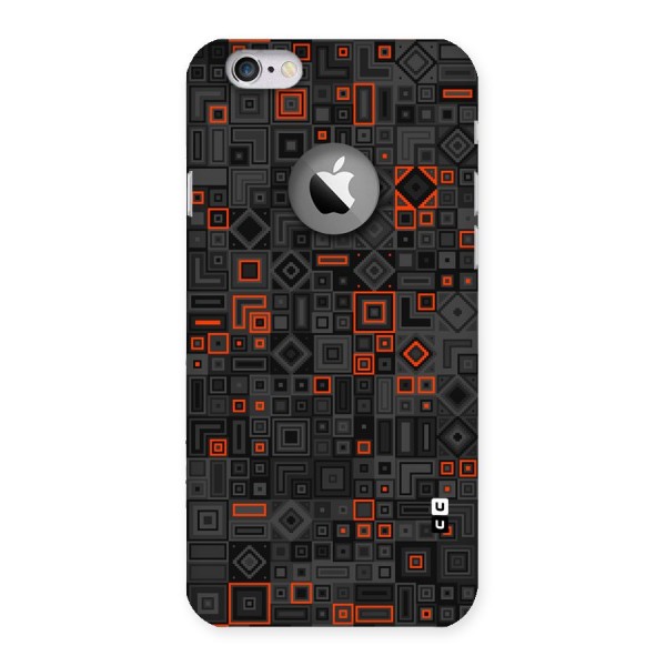 Orange Shapes Abstract Back Case for iPhone 6 Logo Cut