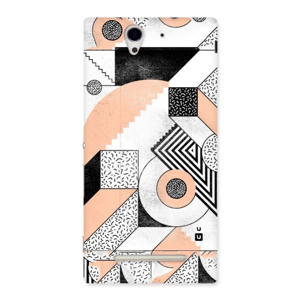 Orange Zig Zag Back Case for Sony Xperia C3
