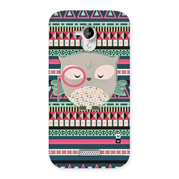 Owl Cute Pattern Back Case for Micromax Canvas HD A116