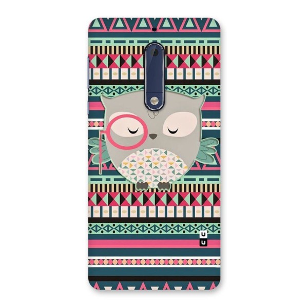 Owl Cute Pattern Back Case for Nokia 5
