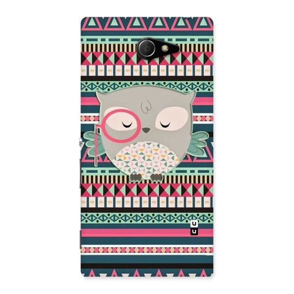 Owl Cute Pattern Back Case for Sony Xperia M2
