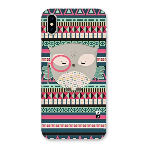 Owl Cute Pattern Back Case for iPhone XS