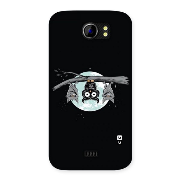 Owl Hanging Back Case for Micromax Canvas 2 A110