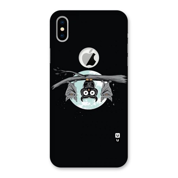 Owl Hanging Back Case for iPhone X Logo Cut