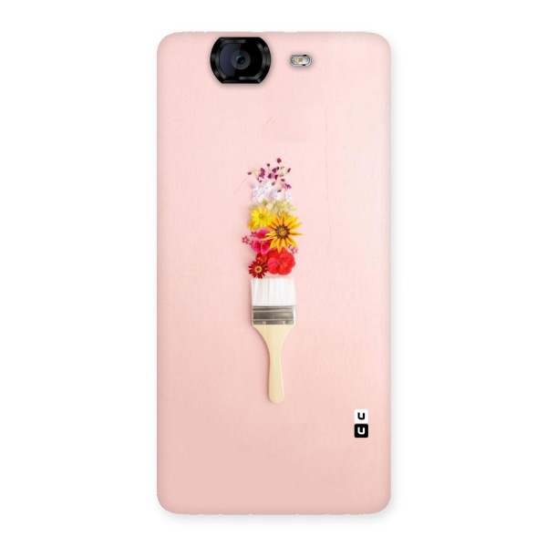 Painted Flowers Back Case for Canvas Knight A350